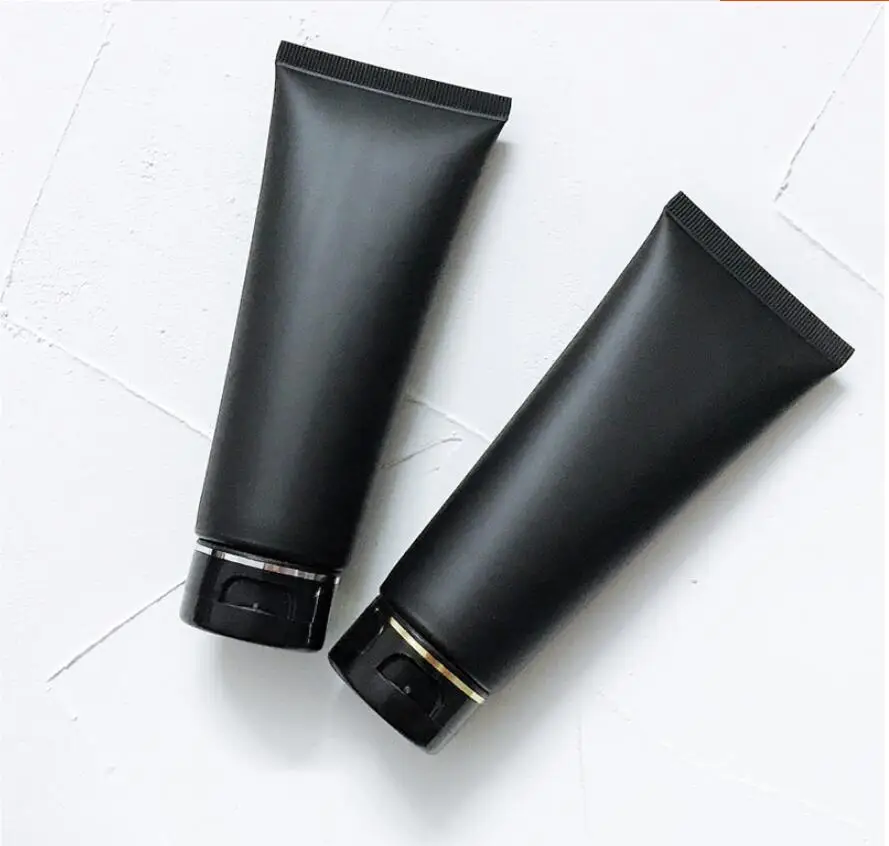 100ml matte black soft tube hand cream facial cleaning lotion emulsion butter/ medicine serum cosmetic hose packing