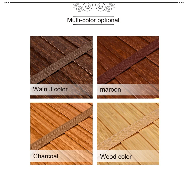 SUNfree 50mm Slat Eco-friendly Bamboo Blinds corrosion resistant durable bamboo Roller blinds for windows home decorations