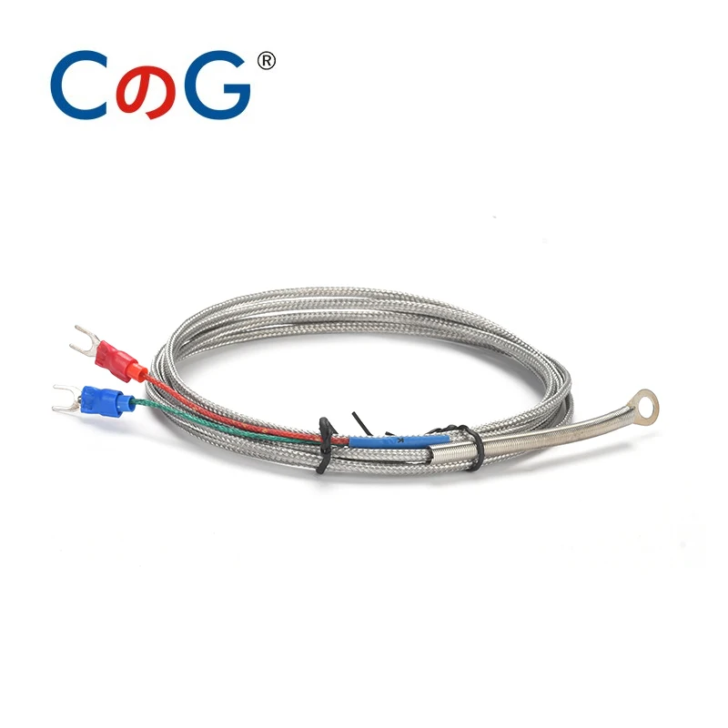 CG 5mm Hole 1m 2m 3m 5m Washer Gasket Type Probe K J Temperature Thermo Sensor Cable for Industrial Temperature Controller