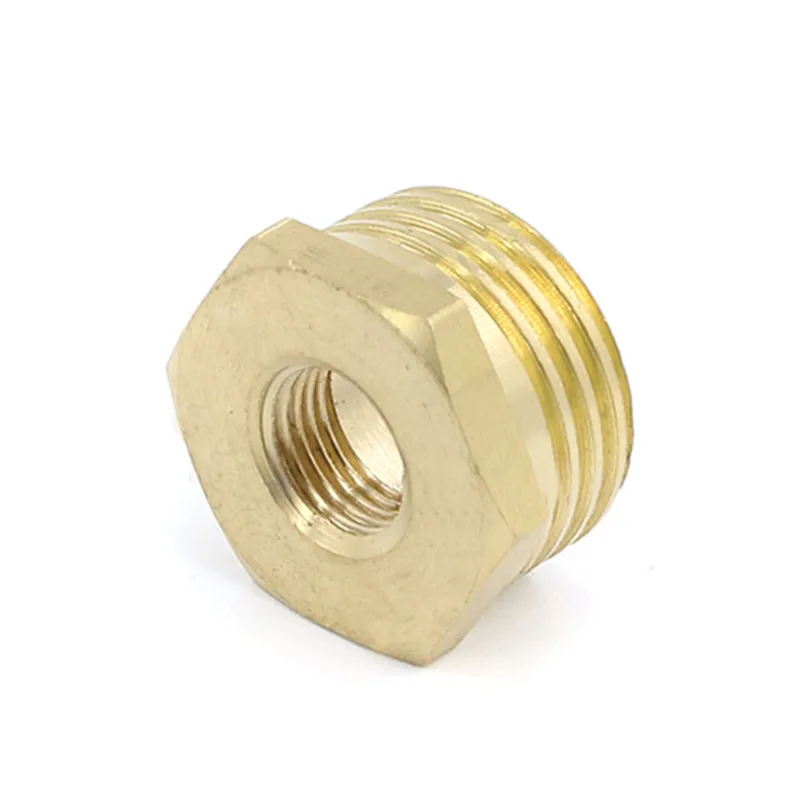 Brass Hex Bushing Reducer Pipe Fitting 1/8 1/4 3/8 1/2 3/4 F to M Threaded Reducing Copper Water Gas Adapter Coupler Connector