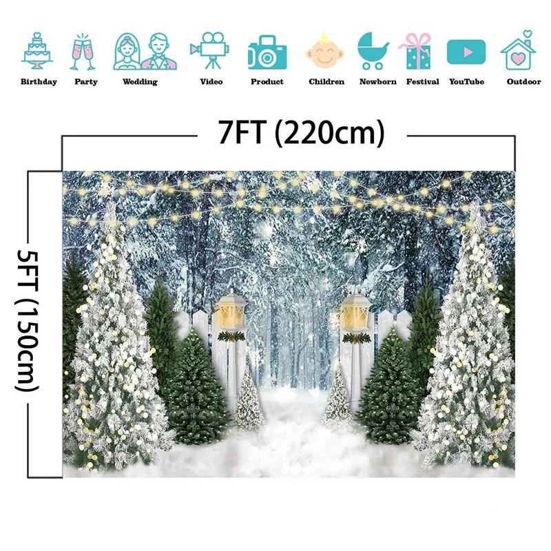 الشتاء الثلوج التصوير خلفية شجرة عيد الميلاد سنوفيلد خلفية صندوق خشبي ديكور الدعائم عيد ميلاد الطفل صورة استوديو الصور