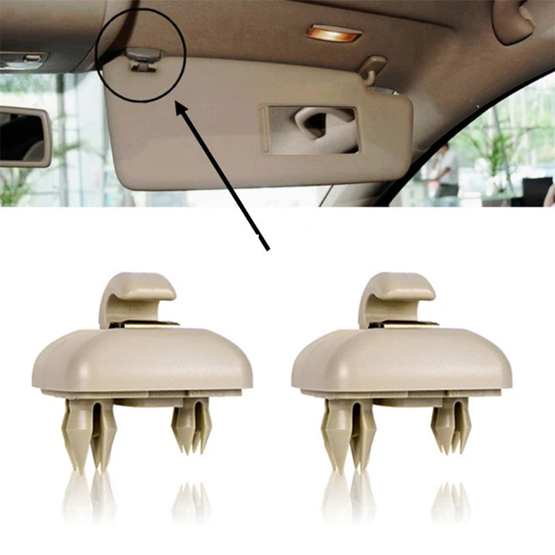 2pcs Car Sun Visor Retainer Hook Clip Fastener Holder Auto Interior Bracket Buckle for Audi A4 A5 A7 B6 B7 A4L A6L Q5 Q7 Q3