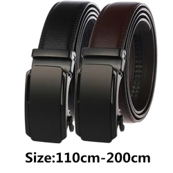 Mais comprimento masculino cinto preto e marrom cintos masculino tamanho grande 110 cm-200 cm cinturon