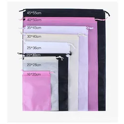 50pcs Pink Non-woven Drawstring Bag Clothing And Shoes Dust-proof Heat-sealing Non-woven Bag Environmental Drawstring Bag