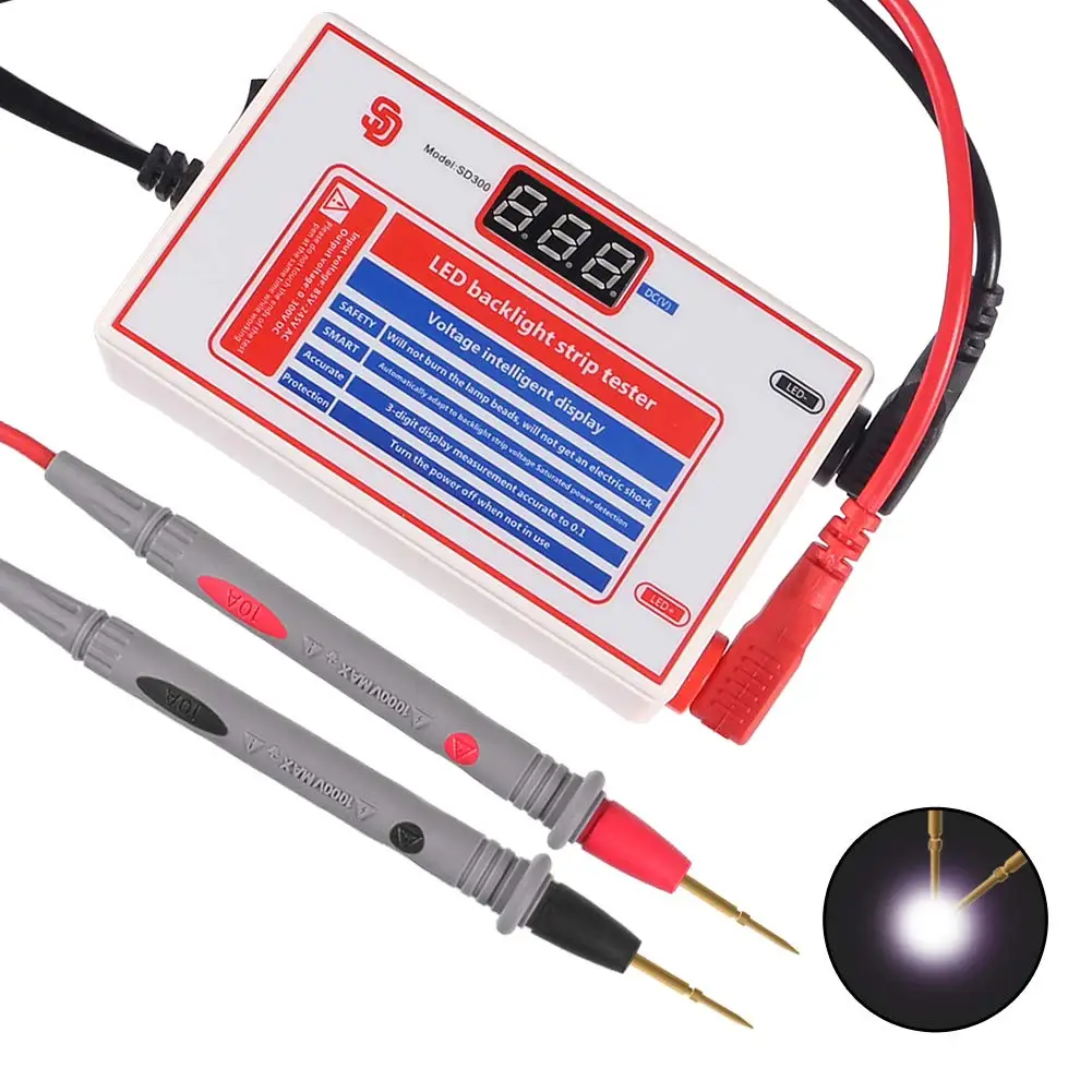 

LED Lamp and TV Backlight Tester Multipurpose LED Strips Beads Test Tool Measurement Instruments NEW LED Tester 0-300V Output