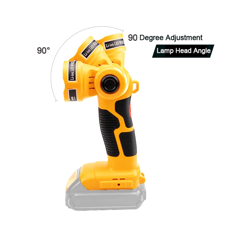 Ersetzen Sie das dewalt 3w/12w Pistolen werkzeug licht für den Innen-und Außenbereich, das für den Dewalt 14,4 V-20V Li-Ionen-Akku dcb182/dcb201/dcb200 verwendet wird