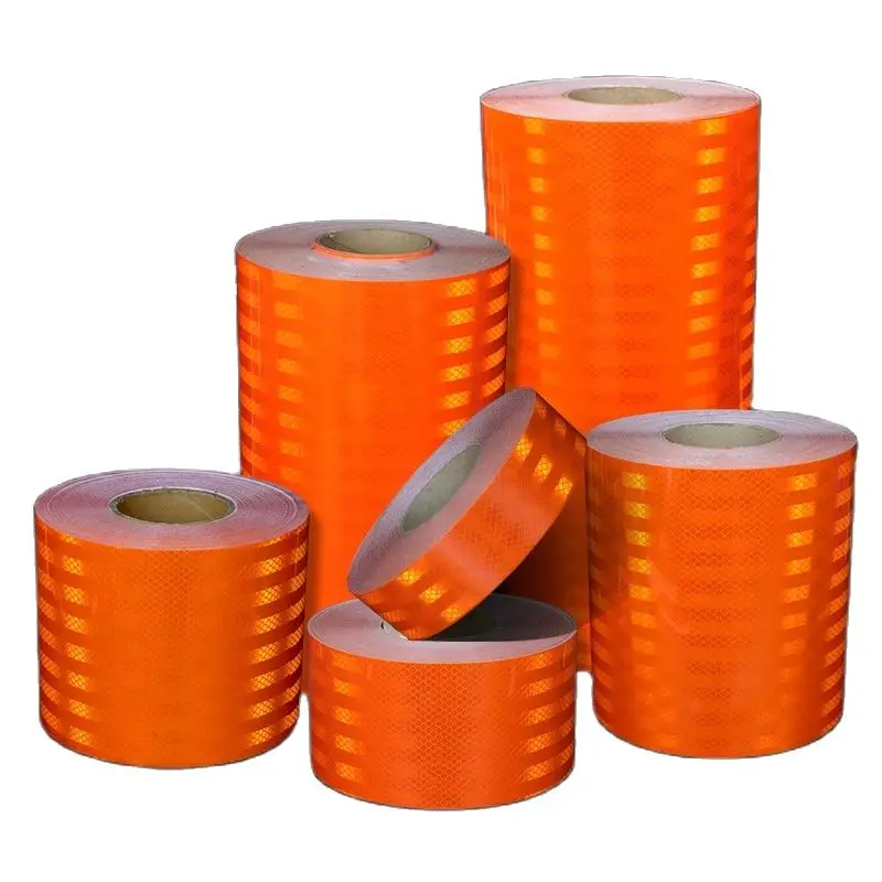 Fluorescent Traffic Protective Warning Signs Tape Anti-collision Glow In Dark Super Reflective Sticker Orange