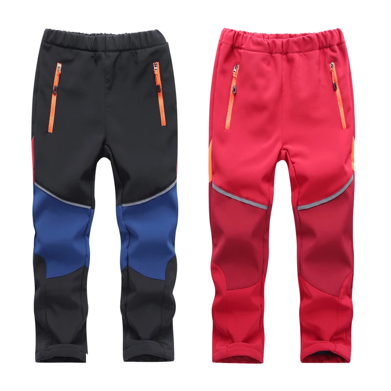 

Be A Wolf Autumn Winter Boys Girls Hiking Pants Outdoor Softshell Trousers Waterproof Windproof Thermal for Camping Ski Climbing