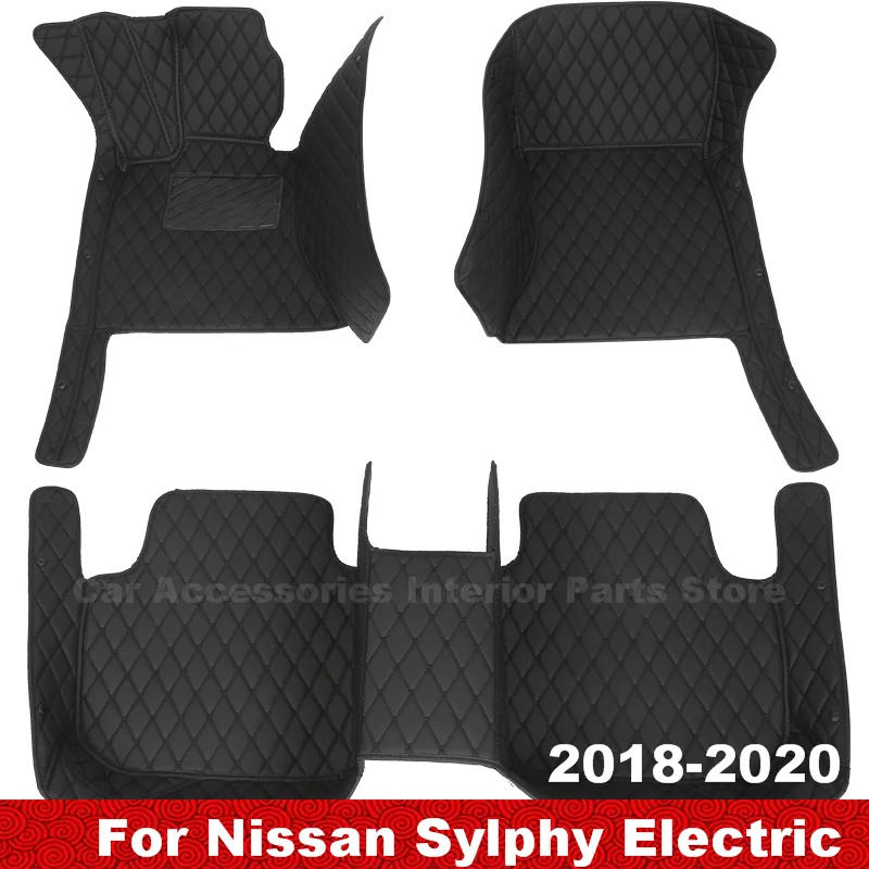 

Car Floor Mats For Nissan Sylphy Electric 2020 2019 2018 Artificial Leather Carpets Foot Pads Custom Car Interior Accessories