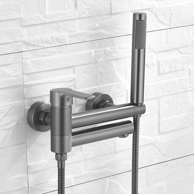 Imagem -06 - Torneira para Banheira Misturador de Água Quente e Fria para Banheira Montagem na Parede