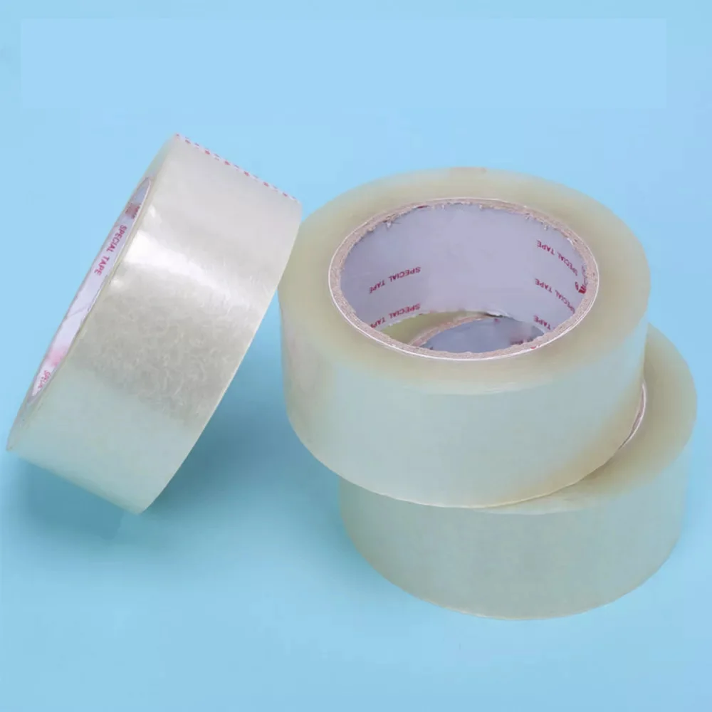 Transparent Tapes Parcel Box Adhesive Packaging Shipping Carton Sealing Sticky Adhesive Tape Rolls Home Office School Stationery