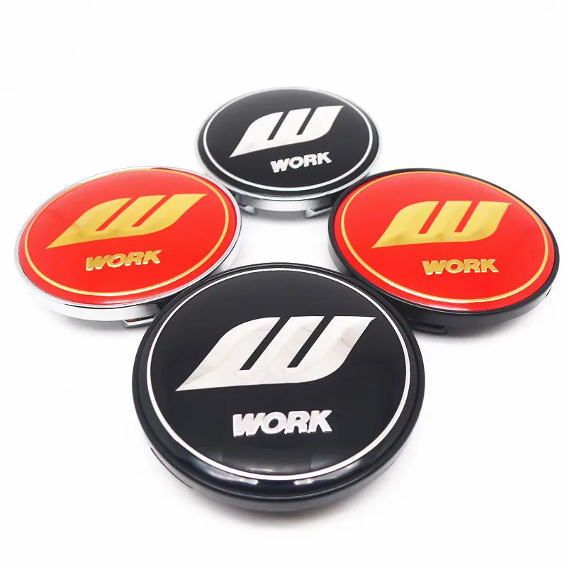 

4pcs 60mm 51mm W Work Wheel Center Cap For WORK T1S/F2S/D3S/W4S/V5S Rims Cover 56mm Emblem Badge Sticker Accessories