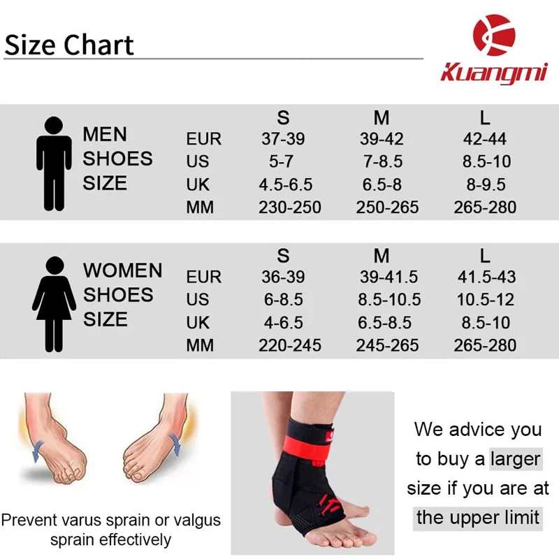 Kuangmi 1 stück Knöchel-stützklammer Sport Fuß Stabilisator Einstellbar Knöchel SockStraps Protector Fußball Schutz Verstauchung Pads