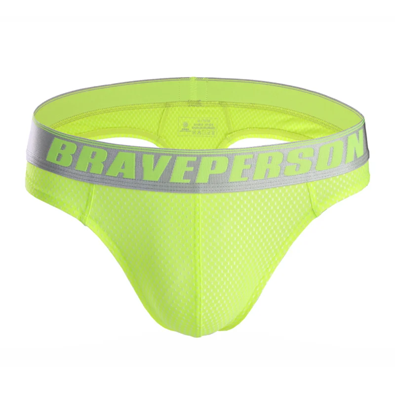 BRAVE PERSON-ropa interior Sexy para hombre, tangas, bragas exóticas, calzoncillos Jacquard, suspensorio, B1153