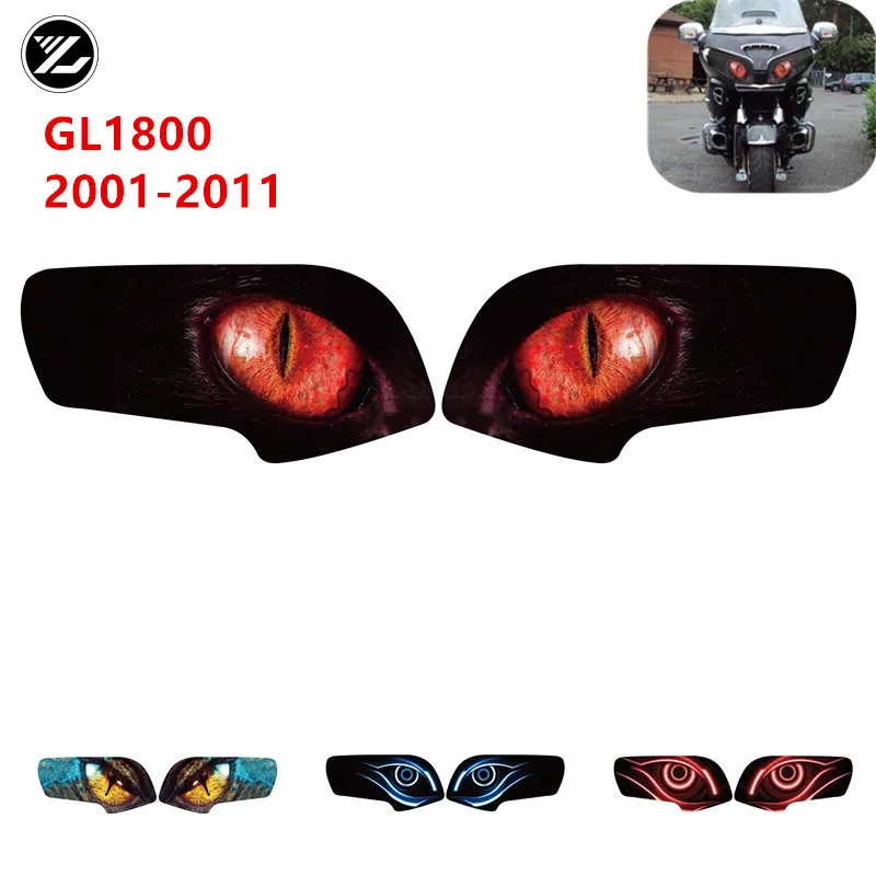 Motocicleta Head Light Protection Sticker, Front Fairing Farol Guard, Acessórios para Honda GL1800 Gold Wing 2001-2011