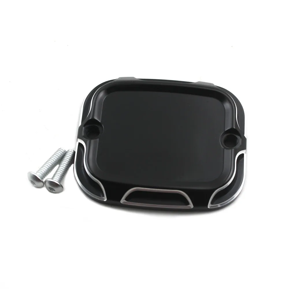 Motorcycle Front Brake Reservoir Master Cylinder Cover CNC Aluminum For Harley Softail Fatboy Dyna Super Glide Touring FLHX FLHR