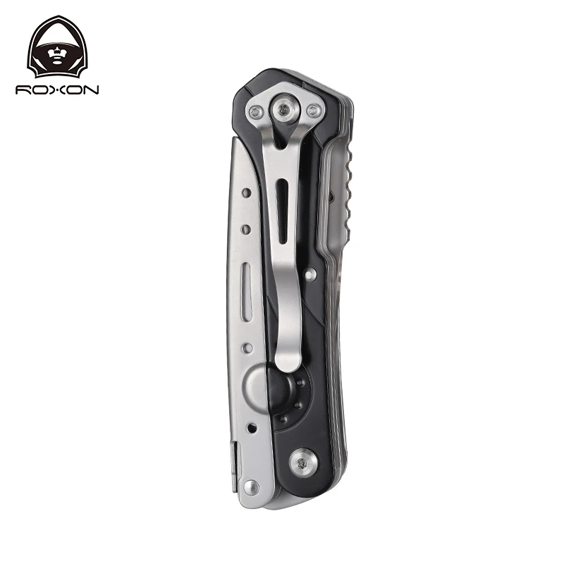 Roxon Folding Pocket Knife and Scissors 2 in 1 EDC Multi tool with Belt Clip, Housework, Needlework, Outdoor, Camping, multitool