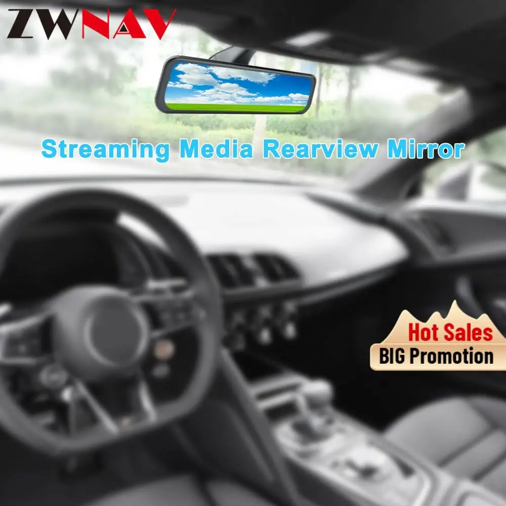 

10" Stream Media android mirror Car Rearview Mirror Dash Cam FHD 1080P Super night vision Touch DVR Camera with ADAS GPS NAVI