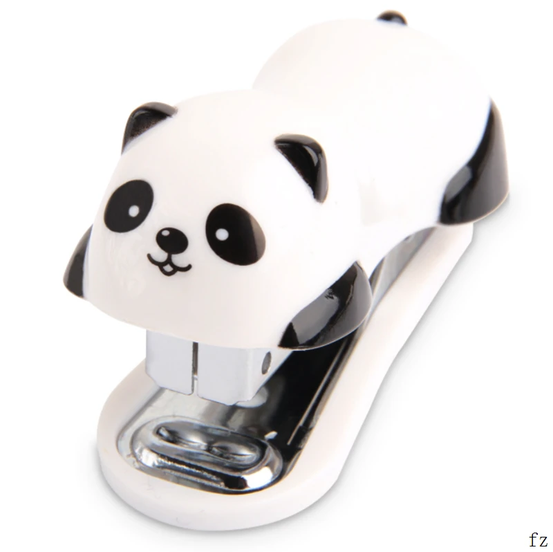 50 Pcs Panda Stapler Set Paper Clip Binding Binder Book Sewer Cartoon Office School Supplies