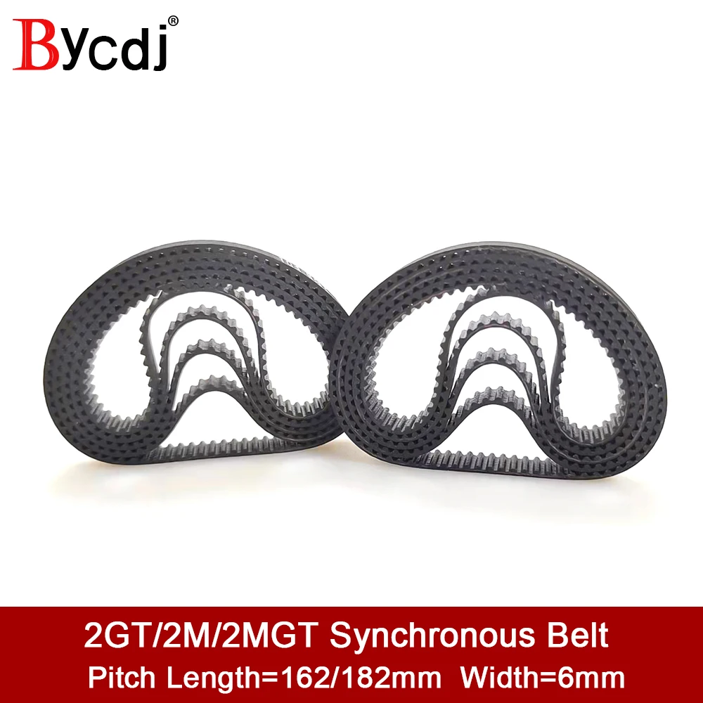 

GT2 Closed Loop Timing Belt Rubber 162/164/166/168/170/172/174/176/178/180mm width 6mm suitably GT2 pulley for 3d printer parts