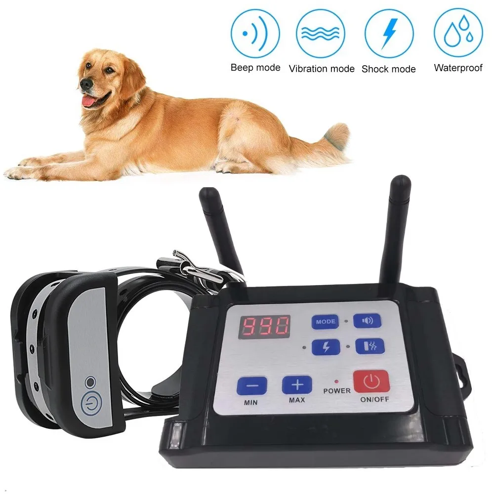 

2 In 1 Pet Dog Wireless Fence Training Collar Waterproof Outdoor Pet Electric Containment System Anti Runaway Training Collar