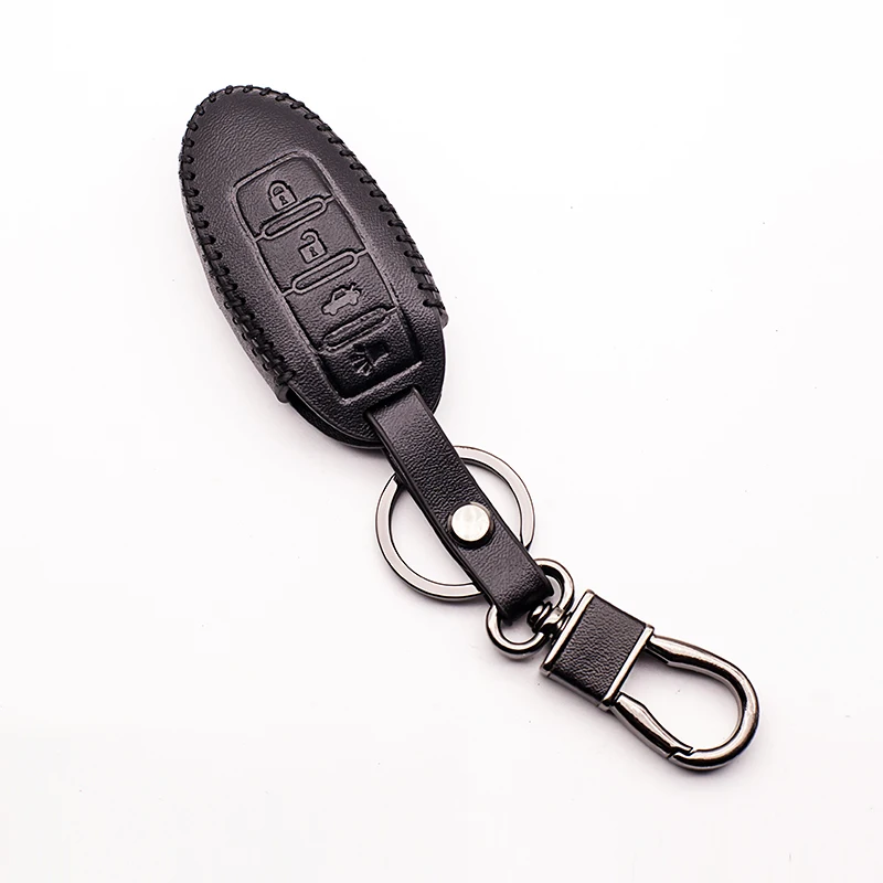 High quality leather color key cover for Nissan Altima qashqai x-trail tiida almera juke note primera remote control 4 button