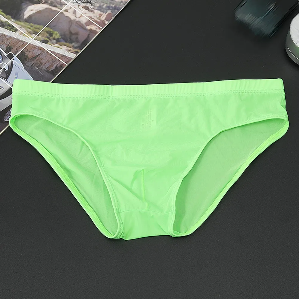 Men's Hot Hot Lingerie Seamless Soft Ice Silk G-String Bikini Japanese Thongs Low Rise T-back Underwear For Man Comfy Panties