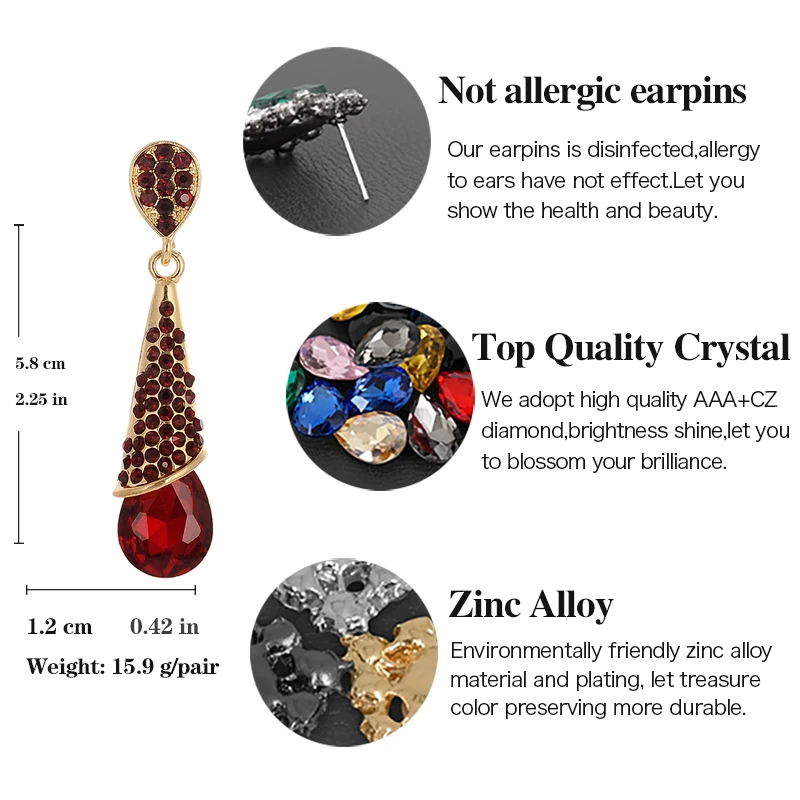 Veyofun Classic Vintage Crystal Rhinestone Drop Earrings Elegant Bridal Dangle Earrings Fashion Jewelry for Women Gift