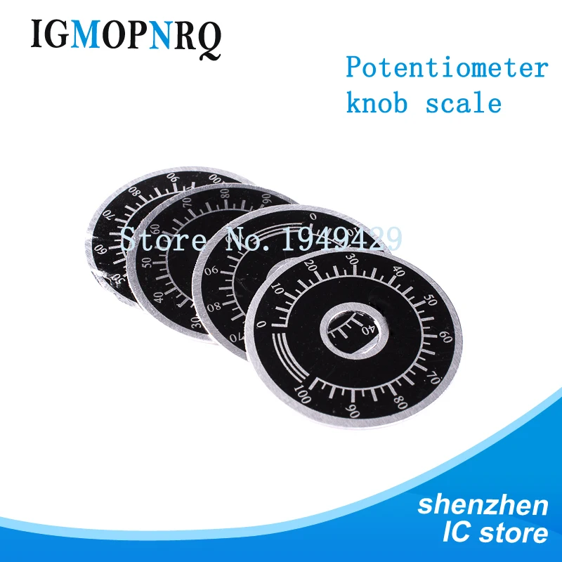 10PCS/LOT 0-100 WTH118 potentiometer knob scale digital scale can be equipped with WX112 TOPVR