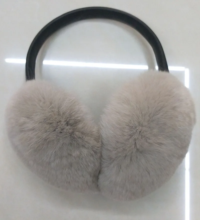 HSPL Real Rabbit Fur Earmuffs Elegant Bow Ear Warmer Winter Lovely For Girls Cute New Fashion Ear Warmers