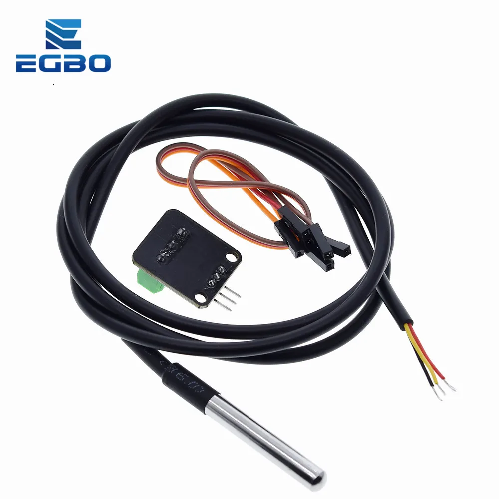 DS18B20 Temperatur Sensor Modul Kit Wasserdicht 100CM 2Digital Sensor Kabel Edelstahl Sonde Terminal Adapter Für Arduino – Detail 32