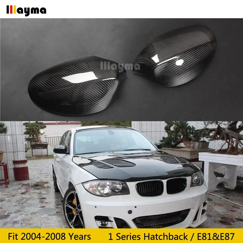 

Carbon Fiber Mirror cover For BMW 1 Series Hatchback 116i 120i 130i 135i 2004-2008 year E81 E87 Car rear mirror cap stick-on