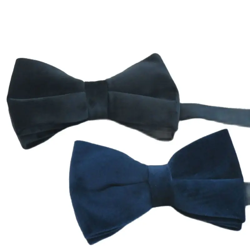 

Velvet bow tie High quality men's fashion boutique accessories Black navy's timeless collocation tide product