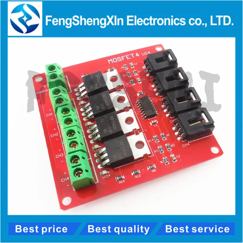 Four Channel 4 Channel Way Route MOSFET Button IRF540 V4.0+ MOSFET Switch Module For Arduino DC Motor Drive Dmimmer Relay Board