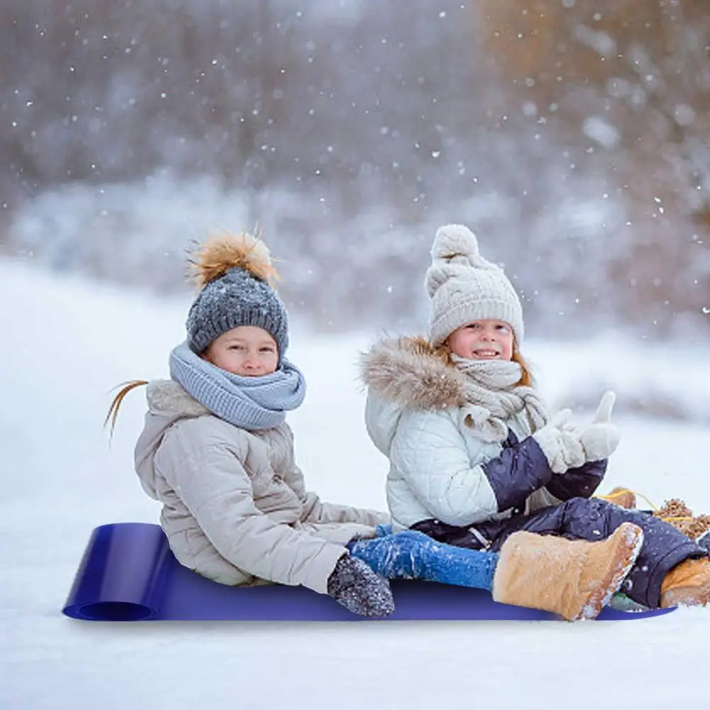 Snowboards pliables portables pour enfants et adultes, planche de ski de traîneau à neige d\'hiver, HDPE, 92x46cm, ski de luge, cadeau pour enfants,