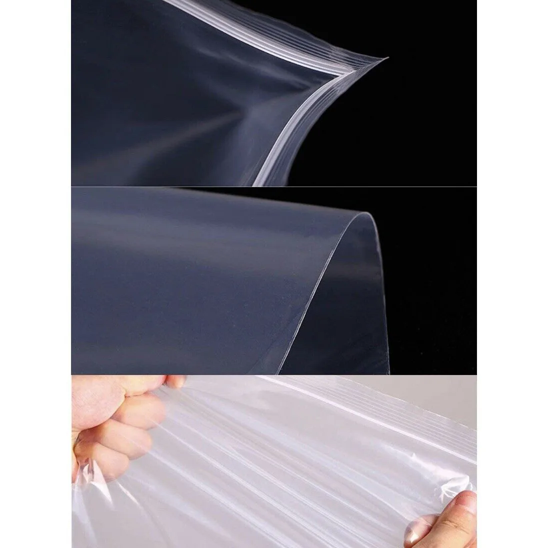 100Pcs Small Clear Vacuum Bags Plastic Baggies Baggy Grip Self Seal Resealable Zip Lock For Kitchen Food Mini Tool Parts Storage
