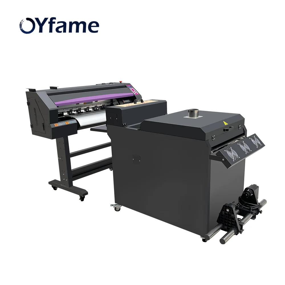 OYfame 60cm A1 DTF Printer With For Epson I3200 Printer head DTF PET Film For t shirt Printing Machine A1 with powder shaker