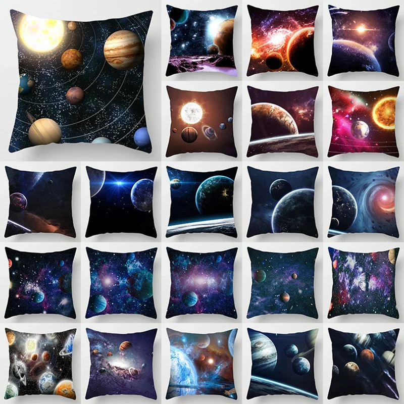 Planet Space Series Pillow Gift Home Office Decoration  Bedroom Sofa Car Cushion Cover