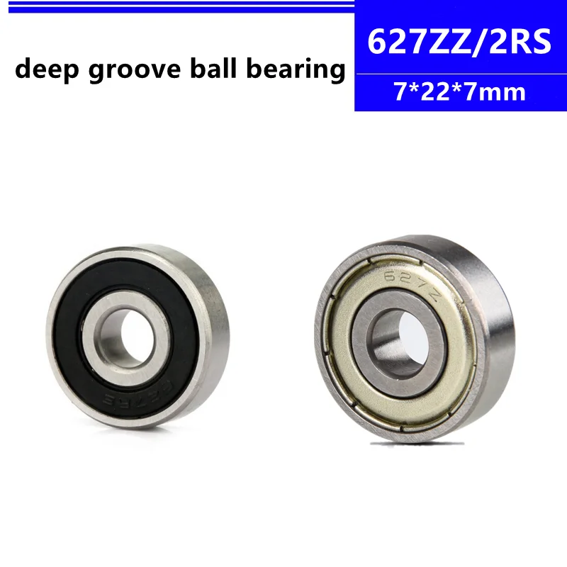 

50/100pcs 627ZZ 627-2RS 627-2Z 627RS 627 2RS miniature ball bearing 7*22*7 mm deep groove ball bearing 7x22x7 mm R-2270ZZ