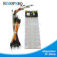 MB-102 MB102 Power test board module MB-102 830 points welding prototype Test board Kit + 65 Flexible jumper cables