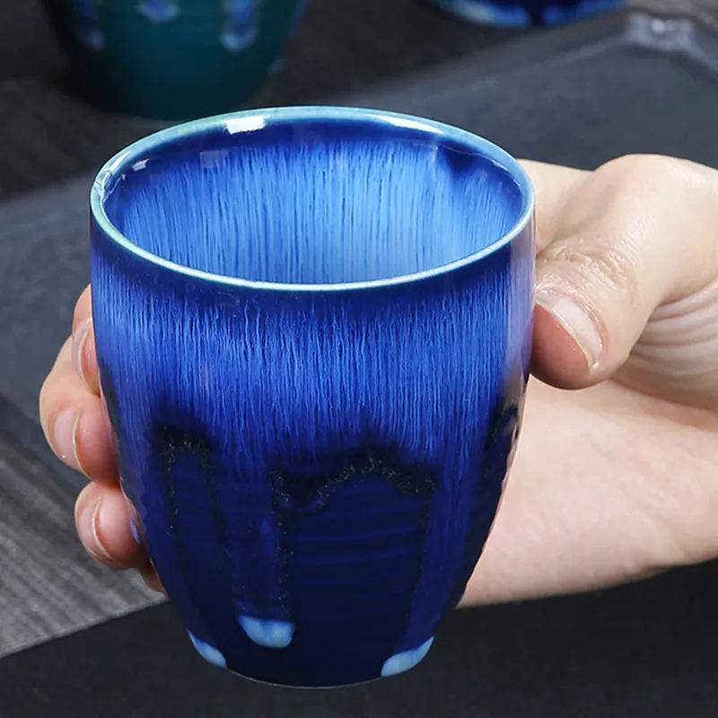 Large-Capacity Ceramic Water Cup, Large Tea Master Cup, Kiln change, Tianmu Glaze, Jianzhan Bubble Tea Cup, Single Cup