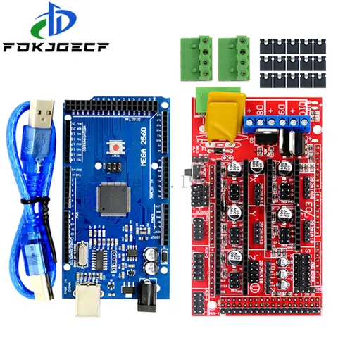 메가 2560 R3 Mega2560 REV3 + 1 개 램프 1.4 컨트롤러, Arduino 3D 프린터 키트 Reprap MendelPrusa