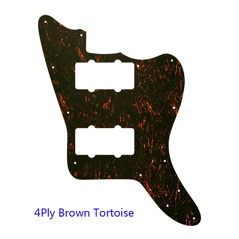 Xinyue Custom Guitar Parts - For US Fedner Jazzmaster Electric Guitar Pickguard Blank Whit 2 Pickups Replacement Flame Pattern