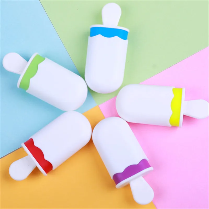 1PCS Cute Lovely Ice Cream Colorful Highlighter Marker Pen Drawing Fluorescence School Office Supplies Student Stationery Маркер