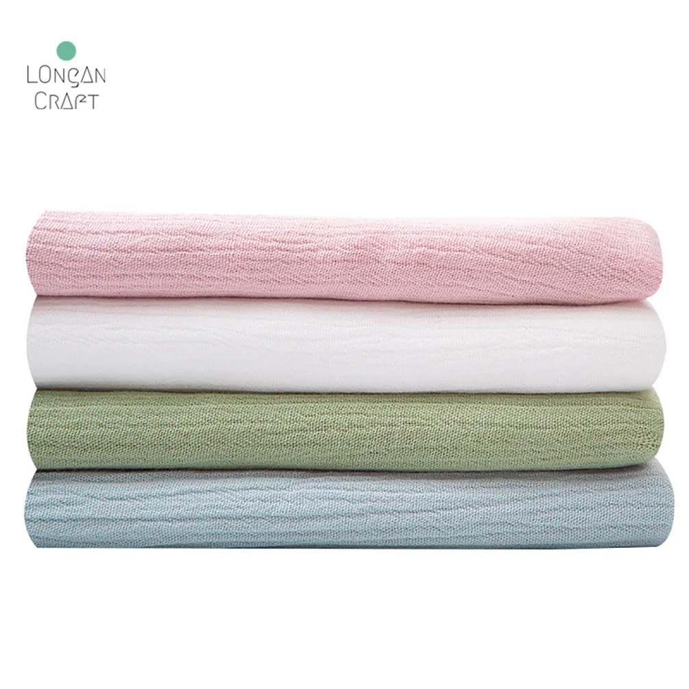 50cmX130cm Sewing Fabric Cotton Crepe Double Layer Gauze Fabric Soft Baby Clothes Fabric Ladies Skirt Sleepwear Fabrics