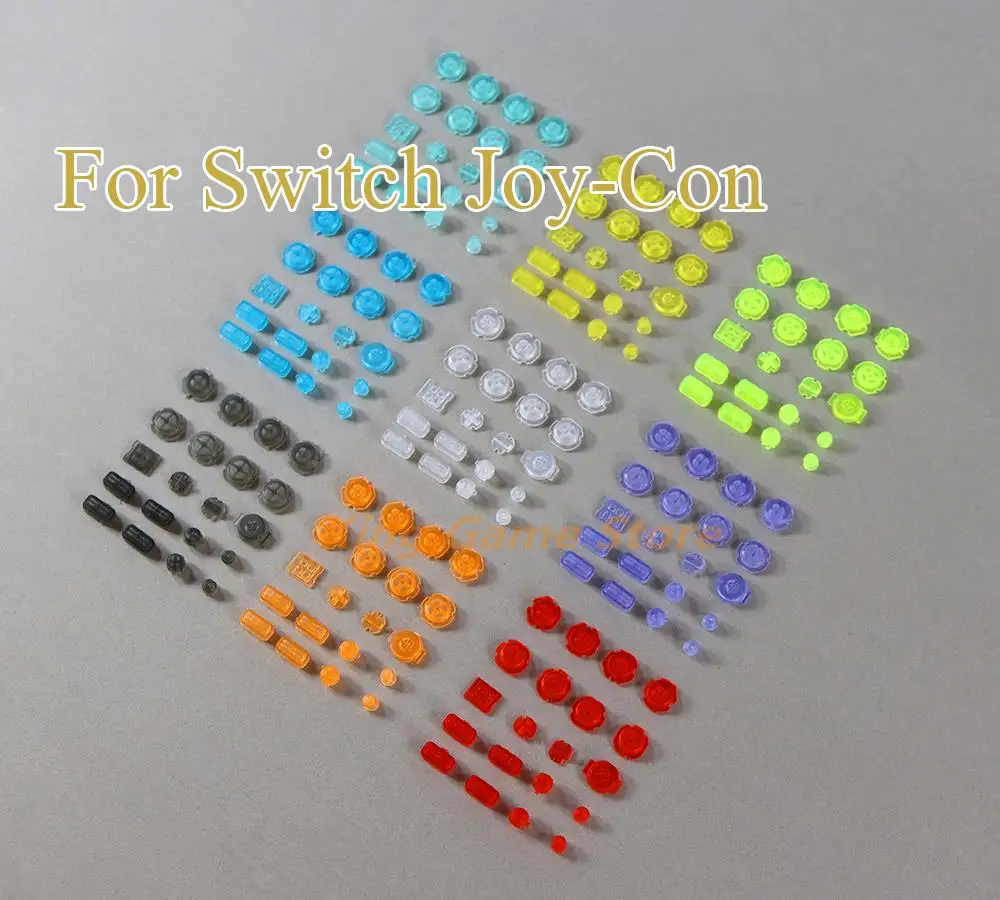 50sets Replacement Transparent SL SR Trigger Buttons ABXY Direction Keys Button Full Set Buttons For Nintend Switch NS Joy Con