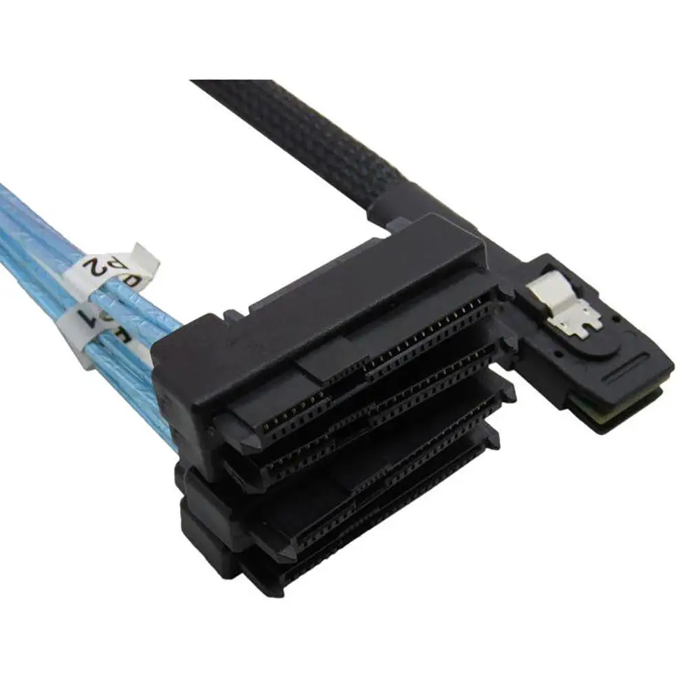 

New 3ft 1m Mini SAS 36P SFF-8087 to 4 SFF-8482 Connectors with SATA Power Cable