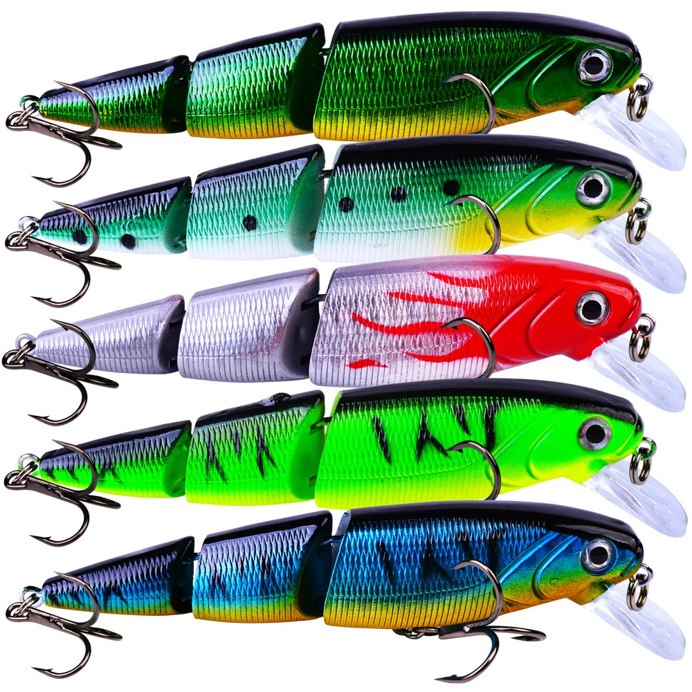 1 Pcs Lure 11cm/14.7g Knotty Fish Lure Hard Bait Fake Bait Fishing Gear Fishing 3D Eyes Swim Bait Multi Jointed Vivid