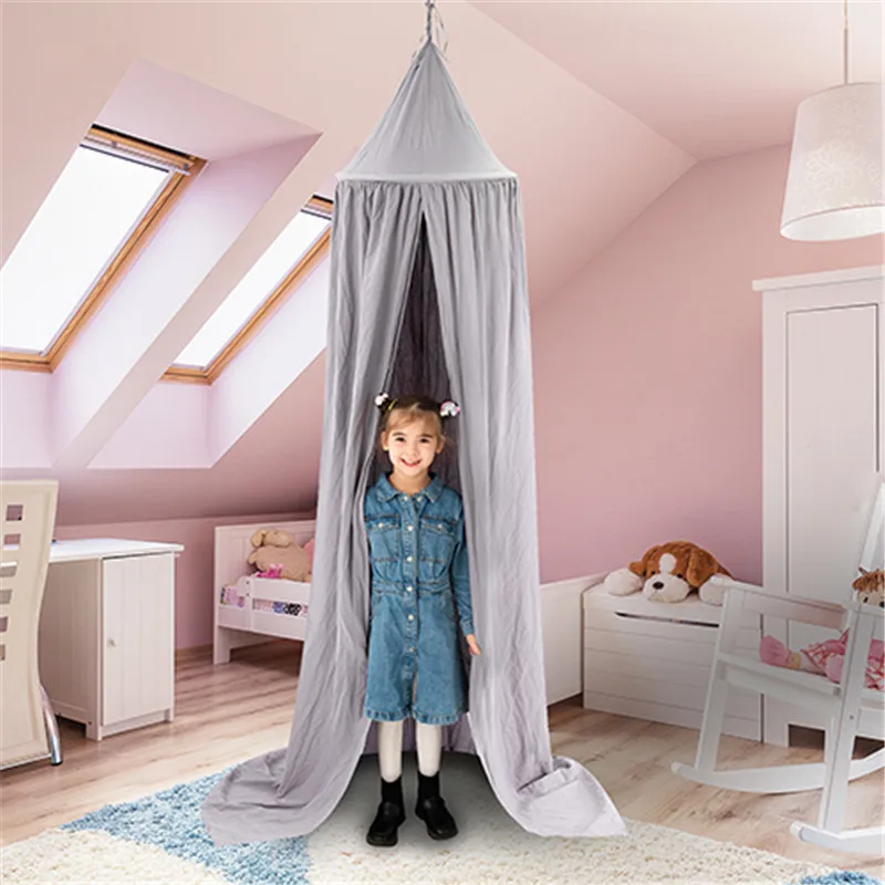 Kids Bed Canopy for Baby Bed Round Dome Crib Nook Castle Play Tent Hanging Room Decoration Indoor Outdoor