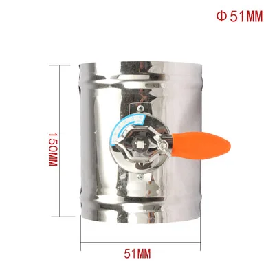 Stainless Steel 201 Damper Air Valve Motorized Check Valve for 3/4/5/6/8inch Pipe 80/100/125/150/200mm